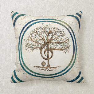 Treble Clef Music Tree Kussen