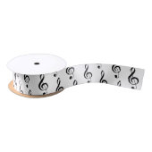 Treble Clef Musical 1,5-inch Satin Ribbon Lint (Spoel)