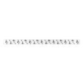 Treble Clef Musical 1,5-inch Satin Ribbon Lint (Voorkant)