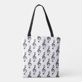Treble Clef Musical Canvas tas (Achterkant)