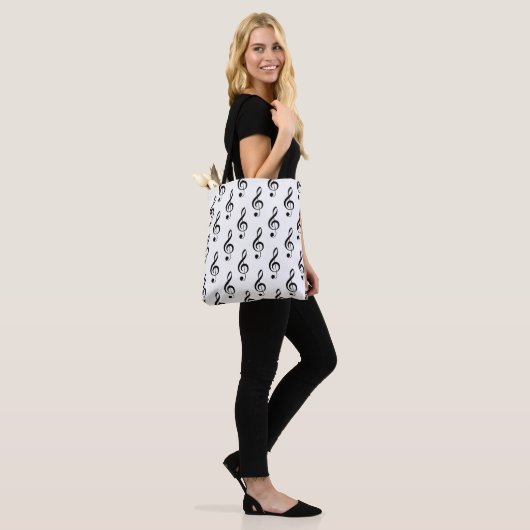 Treble Clef Musical Canvas tas (Op model)