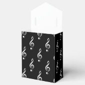 Treble Clef Musical Favor Box II Zwart Bedankdoosjes (Geopend)