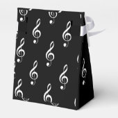 Treble Clef Musical Favor Box II Zwart Bedankdoosjes (Achterkant)