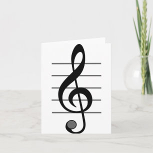 Treble Clef Musical Note-kaarten Kaart