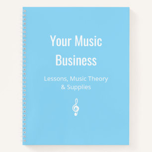 Treble Clef Musicus Musical Zakelijk Bord Blauw Notitieboek