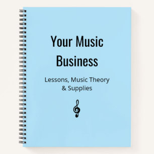 Treble Clef Musicus Musical Zakelijk Lichtblauw Notitieboek