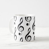 Treble Clef Musique Lover chanteur Piano Mug (Devant gauche)