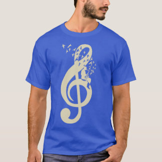 Treble Clef Muziek Saxofoon T-shirt