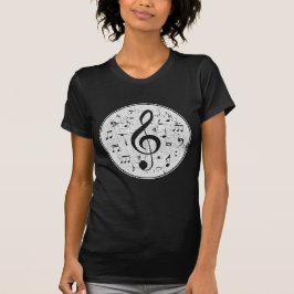  Treble Clef Muzieknoten ontwerp T-shirt
