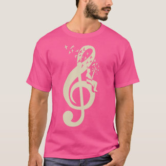 Treble Clef Muzieks Fagot Vintage T-shirt