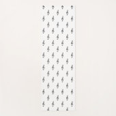 Treble Clef Muzikaal Zwart Wit Zanger Yoga Mat (Voorkant)
