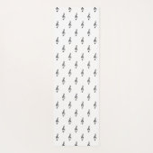 Treble Clef Muzikaal Zwart Wit Zanger Yoga Mat (Achterkant)