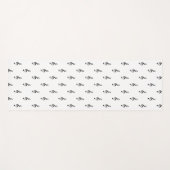 Treble Clef Muzikaal Zwart Wit Zanger Yoga Mat (Voorkant (horizontaal))