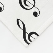 Treble Clef Muzikale Fleece Deken (Hoek)
