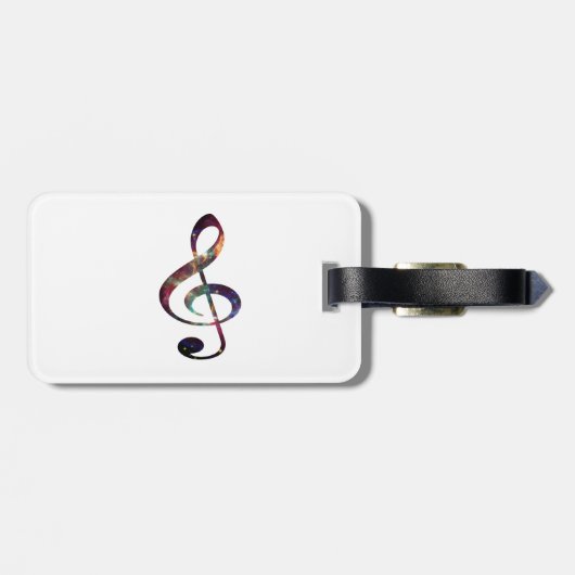 Treble Clef nebula 1 Bagagelabel (Achterkant horizontaal)