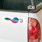 Treble clef note in color_ bumpersticker (Op Truck)