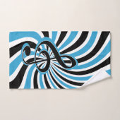Treble Clef op Blue Retro Background Bad Handdoek (Handdoek)