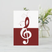 Treble Clef Overweging Kaart (Staand voorkant)