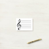 Treble Clef Post-it Notes (Op bureau)