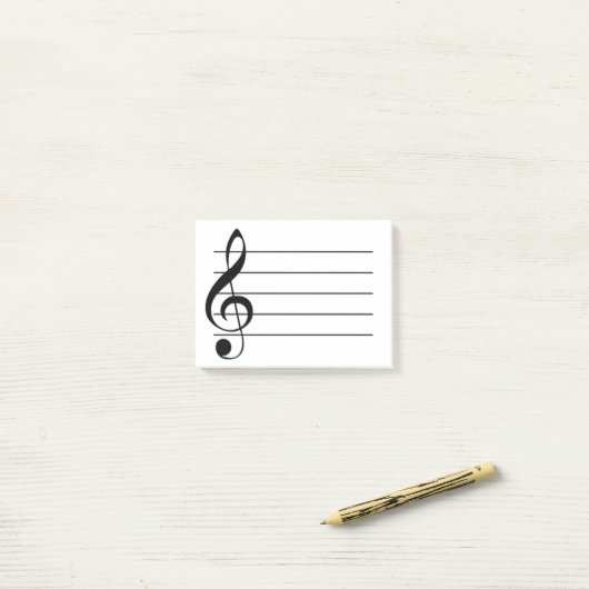 Treble Clef Post-it Notes (Op bureau)