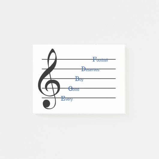 Treble Clef Post-it Notes (regelrijmpjes) (Voorkant)
