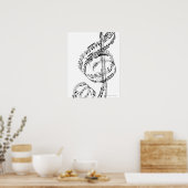 Treble Clef Poster (Keuken)