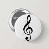 Treble Clef Ronde Button 5,7 Cm (Voorkant /achterkant)