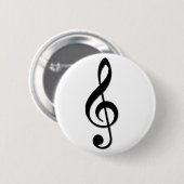 Treble Clef Ronde Button 5,7 Cm (Voorkant /achterkant)