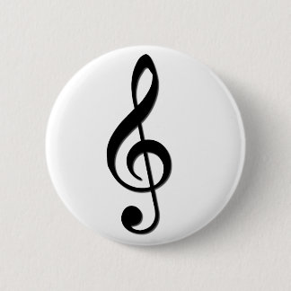 Treble Clef Ronde Button 5,7 Cm