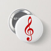 Treble Clef Ronde Button 5,7 Cm (Voorkant /achterkant)