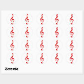 Treble Clef Ronde Sticker (Vel)