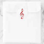 Treble Clef Ronde Sticker (Tas)