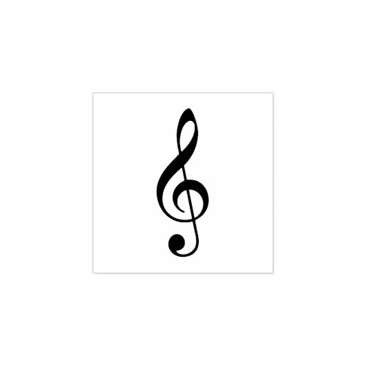 Treble Clef Rubber Stamp Rubberstempel (Afrduk)
