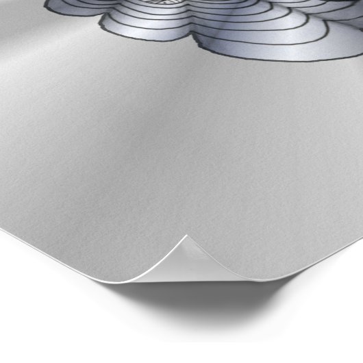 Treble Clef Silver Poster (Hoek)