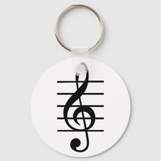 Treble Clef Sleutelhanger (Voorkant)