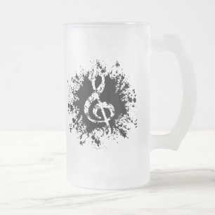 Treble Clef Splat Matglas Bierpul