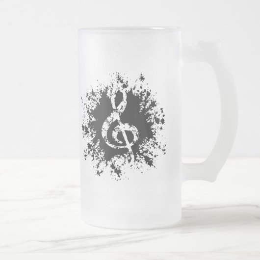 Treble Clef Splat Matglas Bierpul (Rechts)