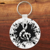 Treble Clef Splat Sleutelhanger (Voorkant)