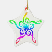 Treble Clef Star | musicus Keramisch Ornament (Rechts)