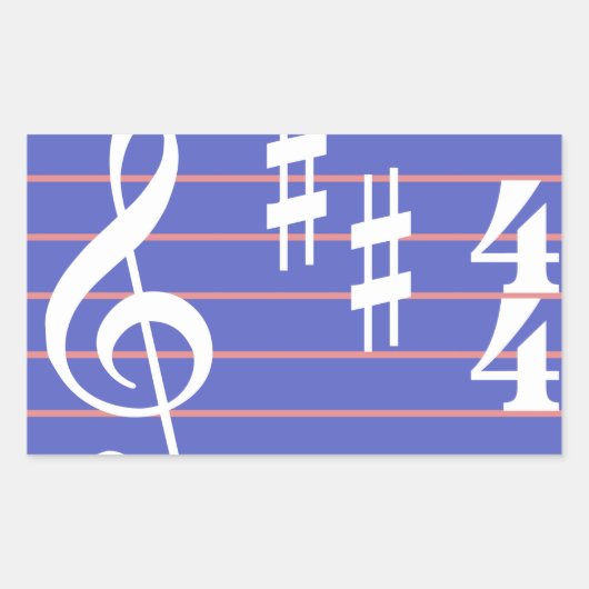Treble Clef Sticker (Voorkant)