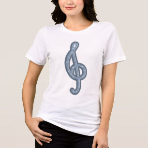 treble clef-sticker Tri-Blend shirt