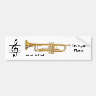 Treble Clef / Trumpet Bumpersticker