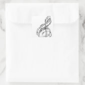 Treble Clef Vierkante Sticker (Tas)