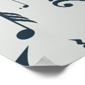 Treble Clef Wave Rainbow-kleuren Poster (Hoek)