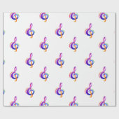 Treble Clef White Cadeaupapier (Vlak)