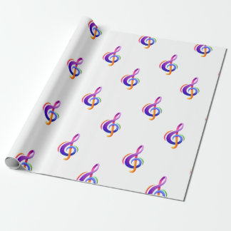 Treble Clef White Cadeaupapier