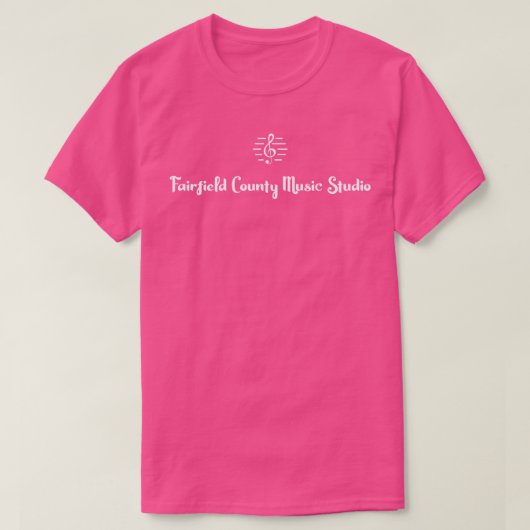 Treble Clef Wit TShirt (Design voorkant)