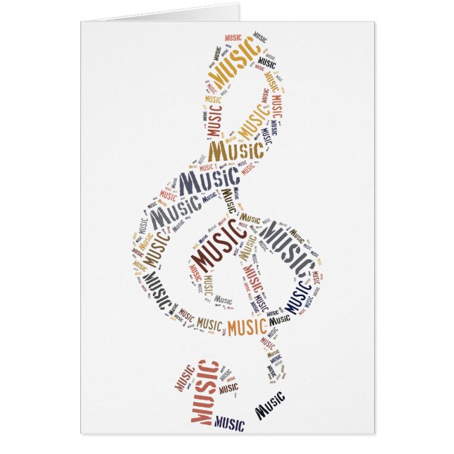 Treble Clef Word Art (Voorkant)