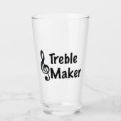 Treble Maker Music Humor Treble Clef Glas (Voorkant)