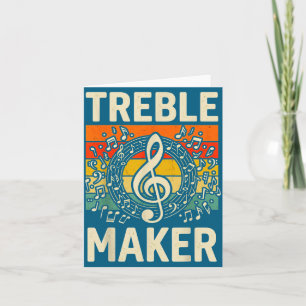 Treble Maker Retro Muzieknotities Pun Voor Band Ko Kaart